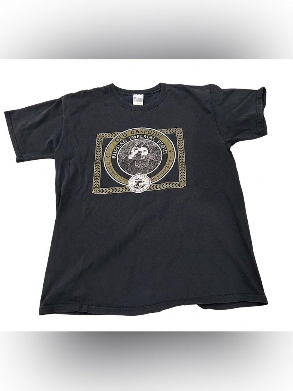 Old Rasputin Never Say Die Graphic T-Shirt North Coast Brewing Company Men's L